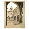 VIKO Victor - Lithographie "Le cloitre" 32x25cm - 1970