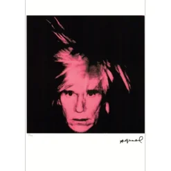 WARHOL Andy - Sérigraphie "Andy Warhol Autoportrait" 57x39cm - 1995