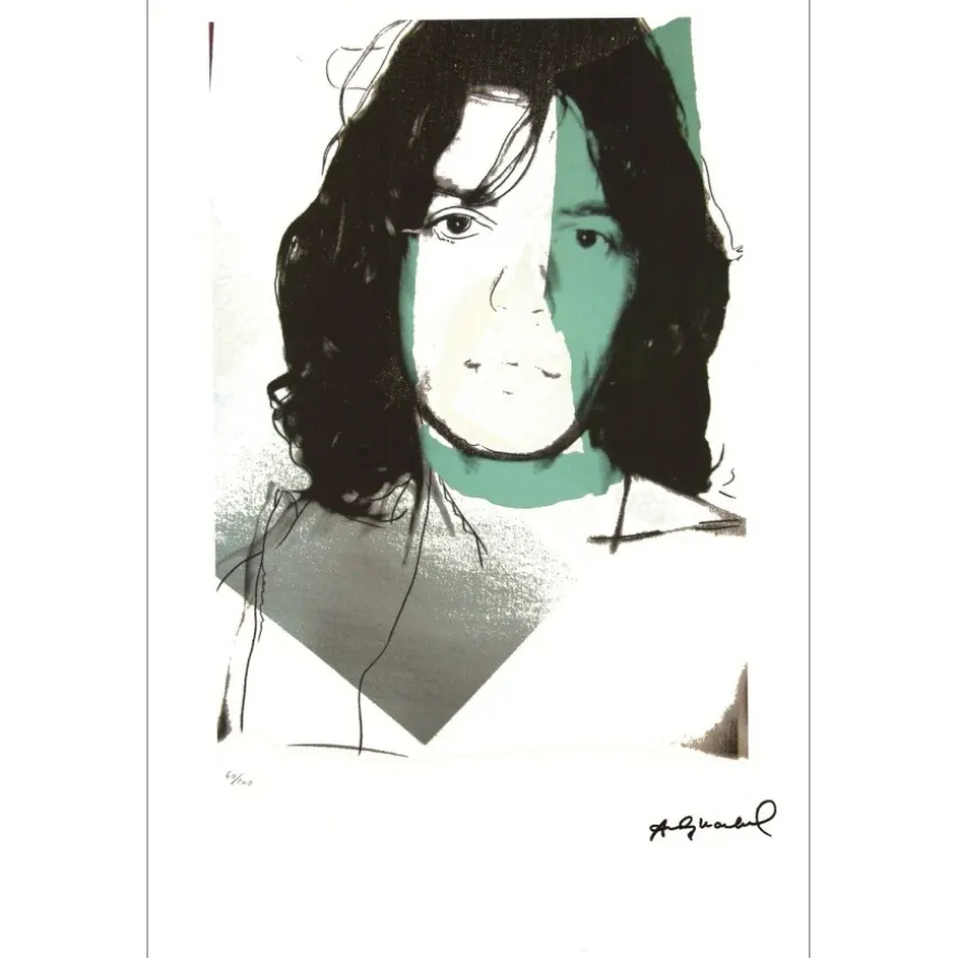 WARHOL Andy - Sérigraphie "Mick Jagger I" 57x39cm - 1995