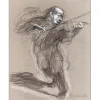 WEISBUCH Claude - Dessin original "Le Violoniste II" 38x29cm - 2012