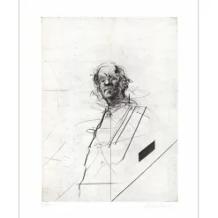 WEISBUCH Claude - Gravure originale "Portrait de B" 76x56cm - 1973