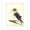 WEISBUCH Claude - Gravure originale "L'Appariteur" 66x50cm