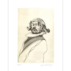 WEISBUCH Claude - Gravure originale "Hommage à Jacques CALLOT II" 45x32cm - 2012