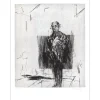 WEISBUCH Claude - Gravure originale "Portrait debout dans l'atelier" 76x56cm - 1972