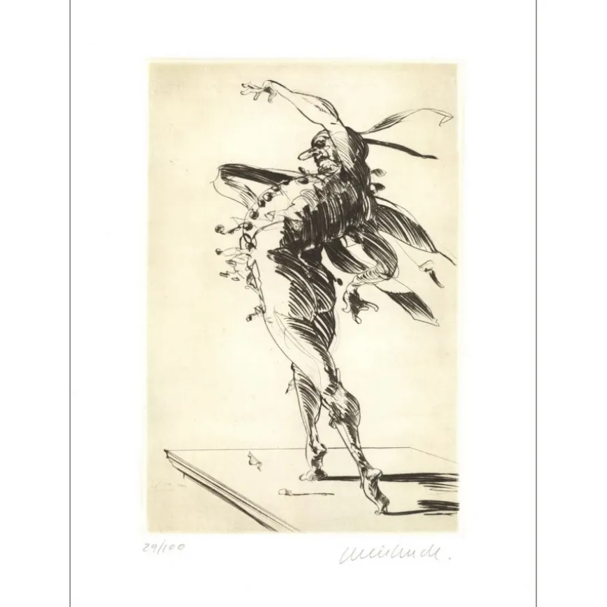 WEISBUCH Claude - Gravure originale "Hommage à Jacques CALLOT I" 45x32cm - 2012