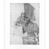 WEISBUCH Claude - Gravure originale "Portrait d'homme assis" 65x50cm