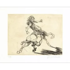 WEISBUCH Claude - Gravure originale " Le Centaure II " 32x45cm