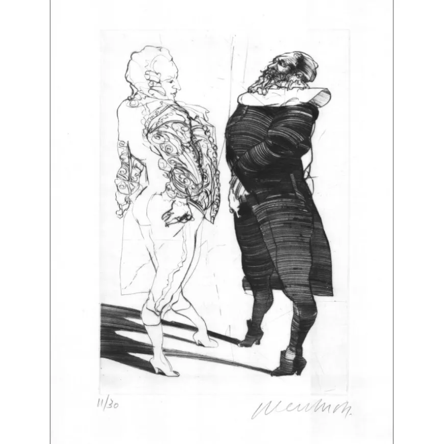 WEISBUCH Claude - Gravure originale "Dom Juan X" 38x28cm