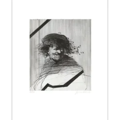 WEISBUCH Claude - Gravure originale "L'Homme qui rit" 76x56cm - 1973