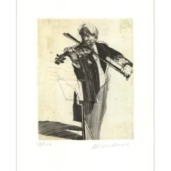 WEISBUCH Claude - Gravure originale "Sonate IV" 38x28cm