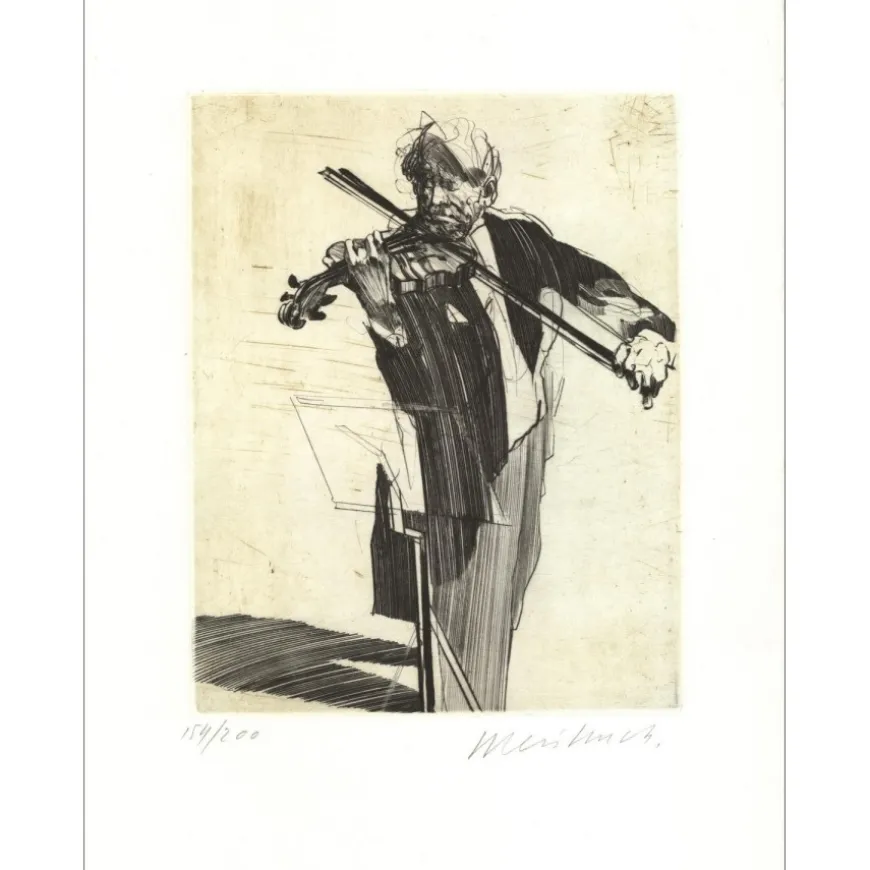 WEISBUCH Claude - Gravure originale "Sonate IV" 38x28cm