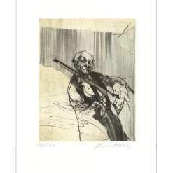 WEISBUCH Claude - Gravure originale "Sonate III" 38x28cm