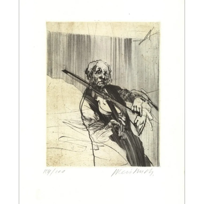 WEISBUCH Claude - Gravure originale "Sonate III" 38x28cm