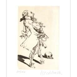 WEISBUCH Claude - Gravure originale "Dom Juan, Vanité" 38x28cm - 2006