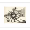 WEISBUCH Claude - Gravure originale "La chute de Théodore" 50x66cm