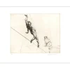 WEISBUCH Claude - Gravure originale "Le funambule" 57x76cm - 1990