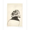 WEISBUCH Claude - Gravure originale "Portrait de Jacques Callot I" 66x50cm - 1992
