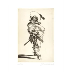 WEISBUCH Claude - Gravure originale "Le bourgeois gentilhomme" 66x50cm