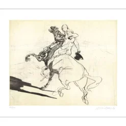 WEISBUCH Claude - Gravure originale "Souvenir des Zingaros" 57x76cm - 1989