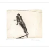 WEISBUCH Claude - Gravure originale "Sur la glace (patineur)" 50x66cm - 1990