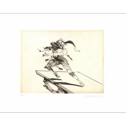WEISBUCH Claude - Gravure originale "Le comédien" 50x66cm