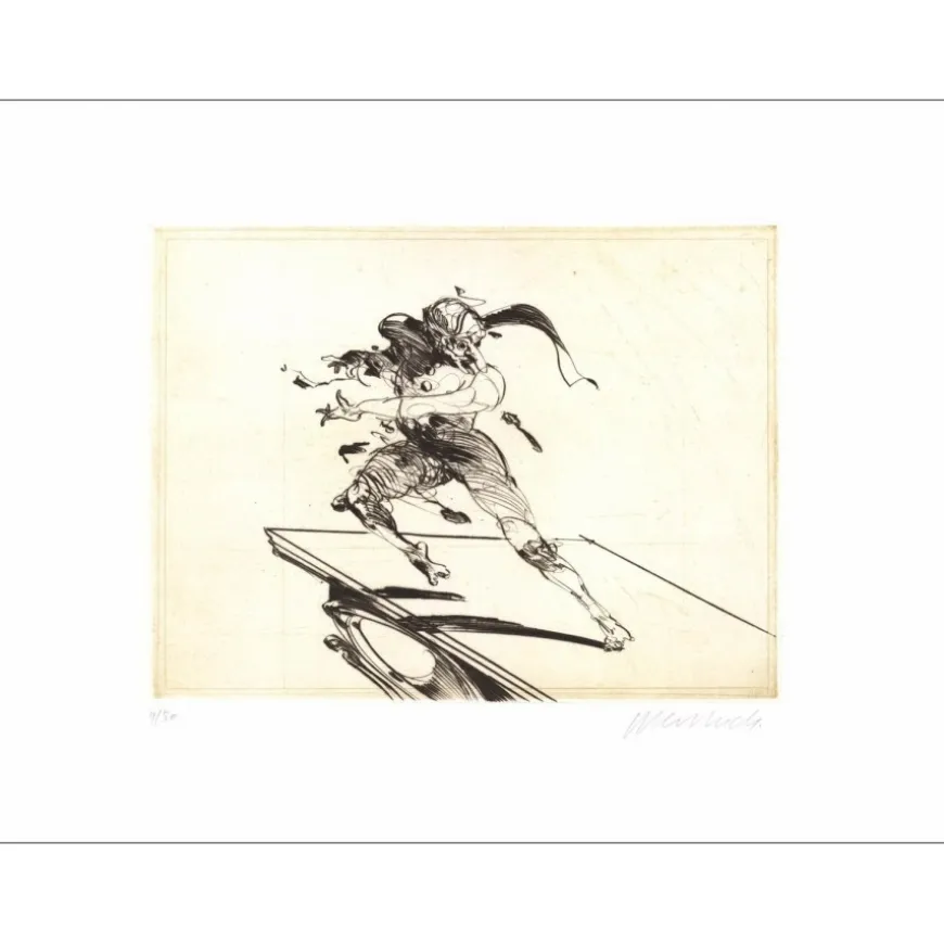 WEISBUCH Claude - Gravure originale "Le comédien" 50x66cm