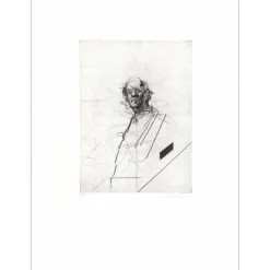 WEISBUCH Claude - Gravure originale "Portrait de B" 76x56cm - 1973