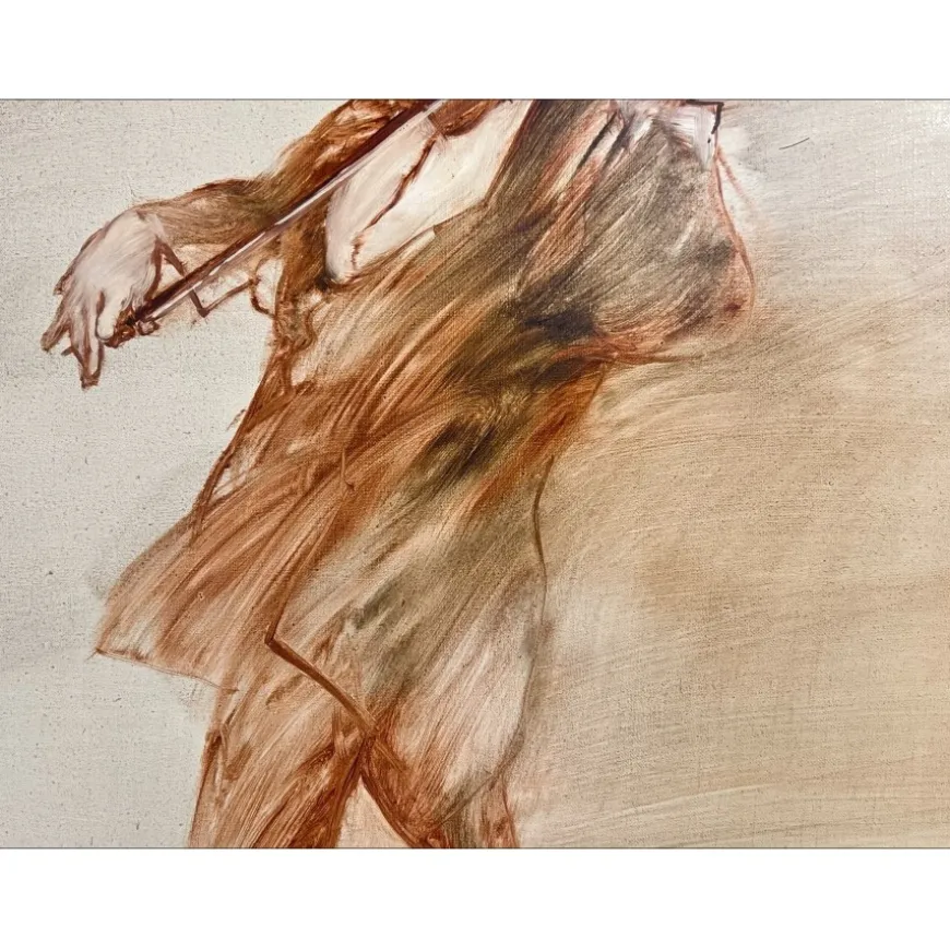WEISBUCH Claude - Huile sur Toile "Le Violoniste" 46x38cm (8F)