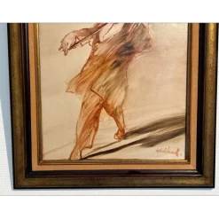 WEISBUCH Claude - Huile sur Toile "Le Violoniste" 46x38cm (8F)