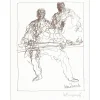 WEISBUCH Claude - Lithographie "Personnages" 32x25cm