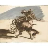 WEISBUCH Claude - Lithographie originale "L'Effroi" 56x76cm