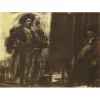 WEISBUCH Claude - Lithographie originale "Le peintre dans l'atelier" 55x75cm - 1972