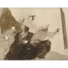 WEISBUCH Claude - Lithographie originale "Le Peintre et le Notables" 56x76cm - 1973