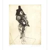 WEISBUCH Claude - Lithographie originale "L'habit brodé" 45x39cm