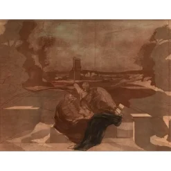 WEISBUCH Claude - Lithographie originale "Hommage à Nicolas Poussin" 54x76cm - 1976