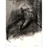 WEISBUCH Claude - Lithographie originale "Portrait de Daumier" 75x54cm - 1970
