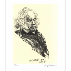 WEISBUCH Claude - Lithographie originale " Honoré Daumier II " 29x24cm