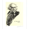 WEISBUCH Claude - Lithographie originale " Honoré Daumier I " 29x24cm