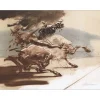 WEISBUCH Claude - Lithographie originale "La chute de Don Quichotte" 56x76cm