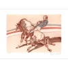 WEISBUCH Claude - Lithographie originale "L’écuyer du cirque" 31x45cm