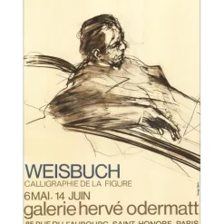 WEISBUCH Claude - Lithographie "Exposition Galerie Hervé Odermatt, Paris" 70x53cm