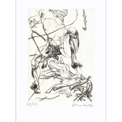 WEISBUCH Claude - Porfolio de 3 Gravures originales " Lettre au Docteur Dermeste " 31x22cm - 1975