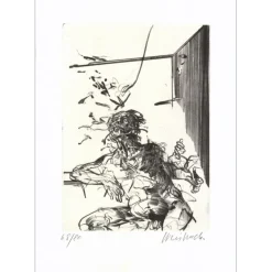 WEISBUCH Claude - Porfolio de 3 Gravures originales " Lettre au Docteur Dermeste " 31x22cm - 1975