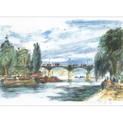 YOLDJOGLOU Georges - Lithographie originale "Au bord de l'eau" 38x55cm