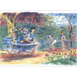 YOLDJOGLOU Georges - Lithographie originale "Le jardin" 38x55cm