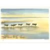 ZAROU - Lithographie originale "Paysage de Camargue 04" 19x28cm