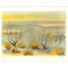 ZAROU - Lithographie originale "Paysage de Camargue 02" 21x27cm