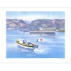 ZAROU - Lithographie originale "La rade de Toulon" 56x76cm