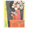ZAVARO Albert - Lithographie originale "Bouquet rouge" 74x54cm