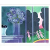 ZAVARO Albert - Lithographie originale "Le parc" 56x76cm